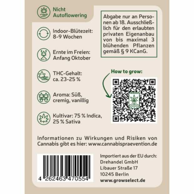 Ice Cream Cake | Feminisierte Cannabissamen von GrowSelect | 3 Hanfsamen
