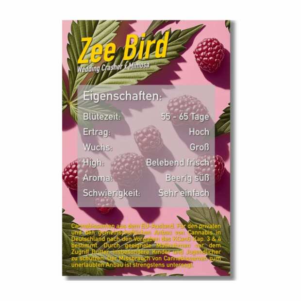 Zee Bird | Feminisierte Cannabissamen von Dope Seeds | 6 Hanfsamen
